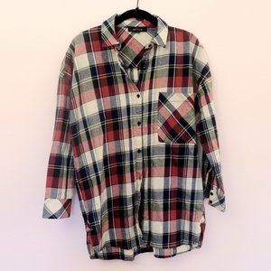 Oversized Boyfriend Plaid Shirt